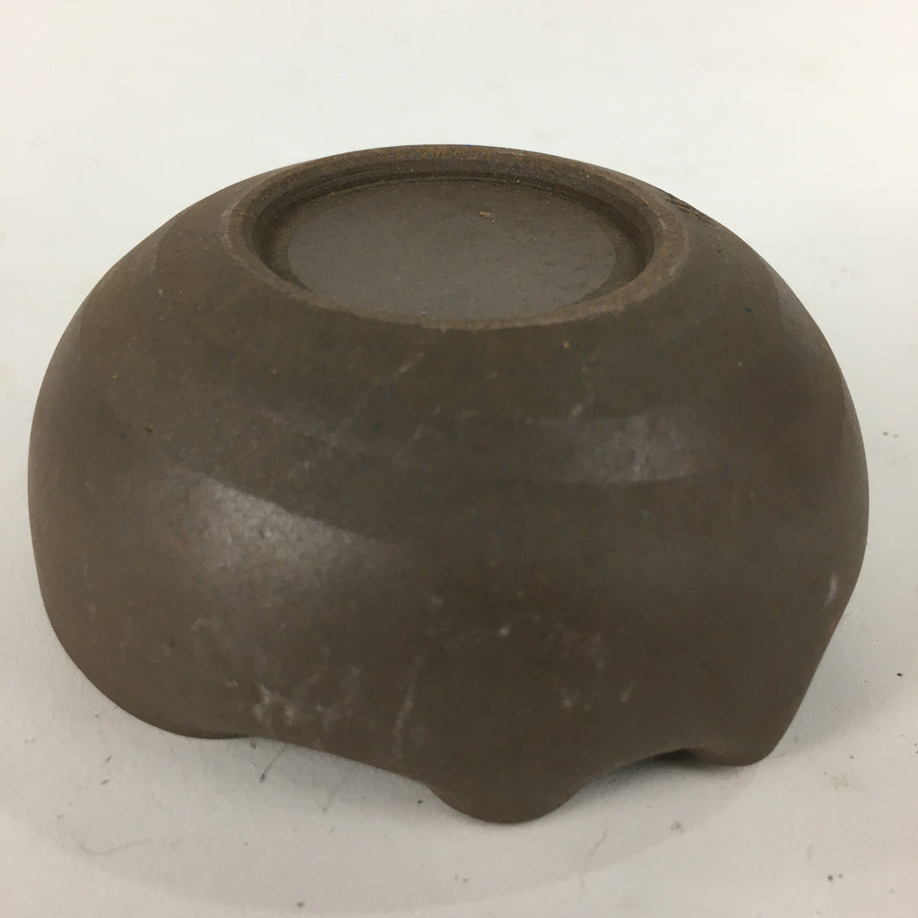 Japanese Ceramic Small Bowl Vtg Pottery Yakimono Brown Blue Kobachi PP800