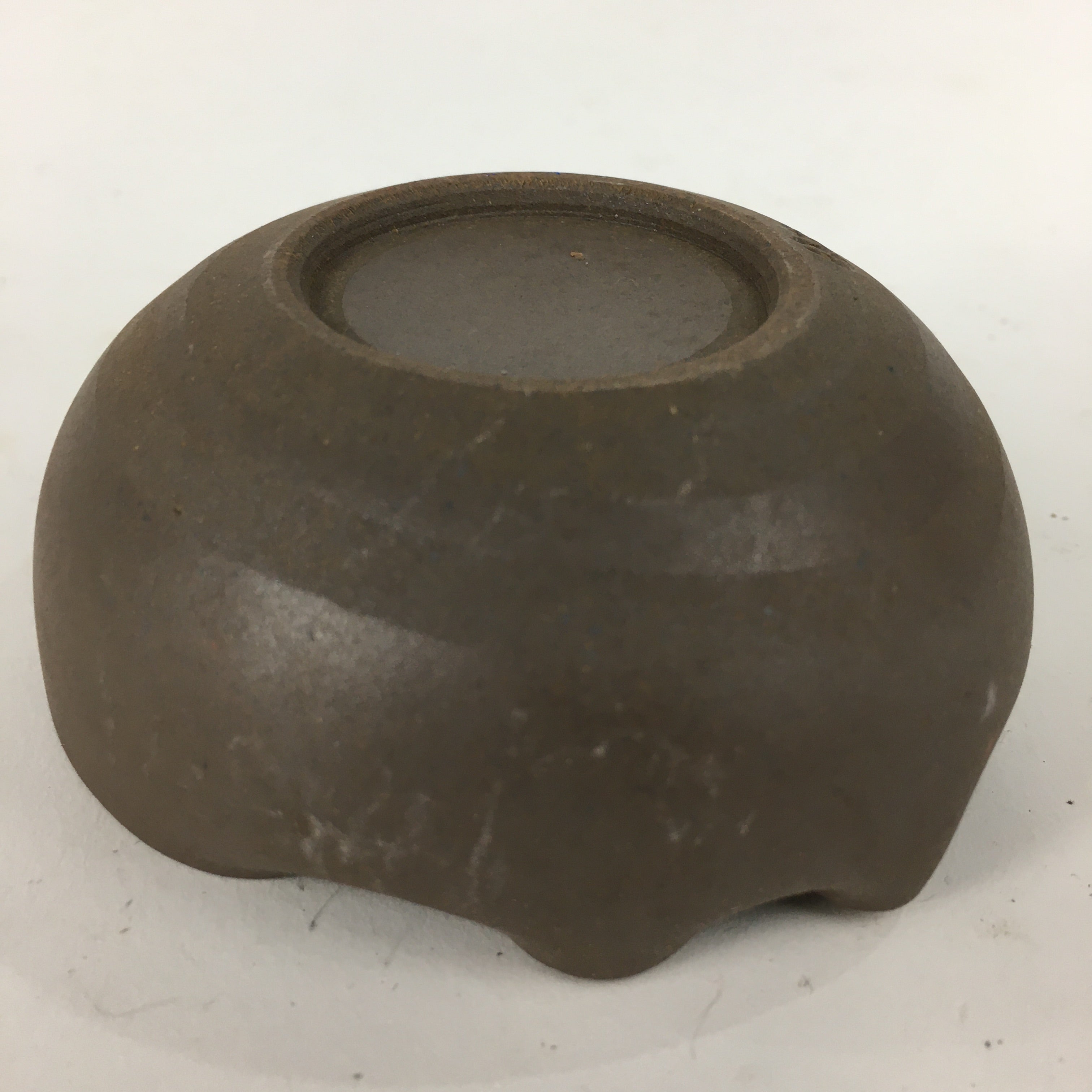 Japanese Ceramic Small Bowl Vtg Pottery Yakimono Brown Blue Kobachi PP800