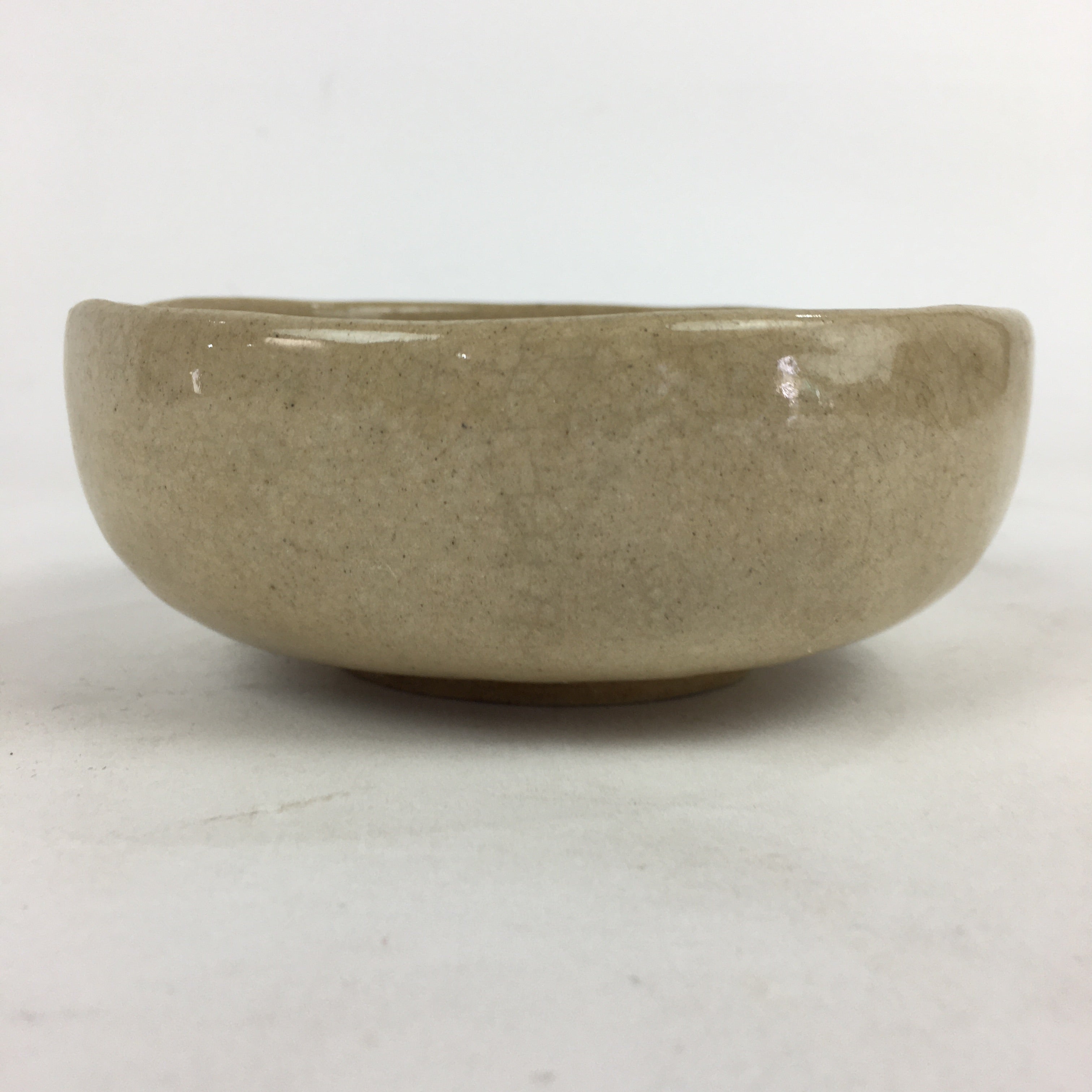 Japanese Ceramic Small Bowl Vtg Pottery Yakimono Kobachi Beige PP909