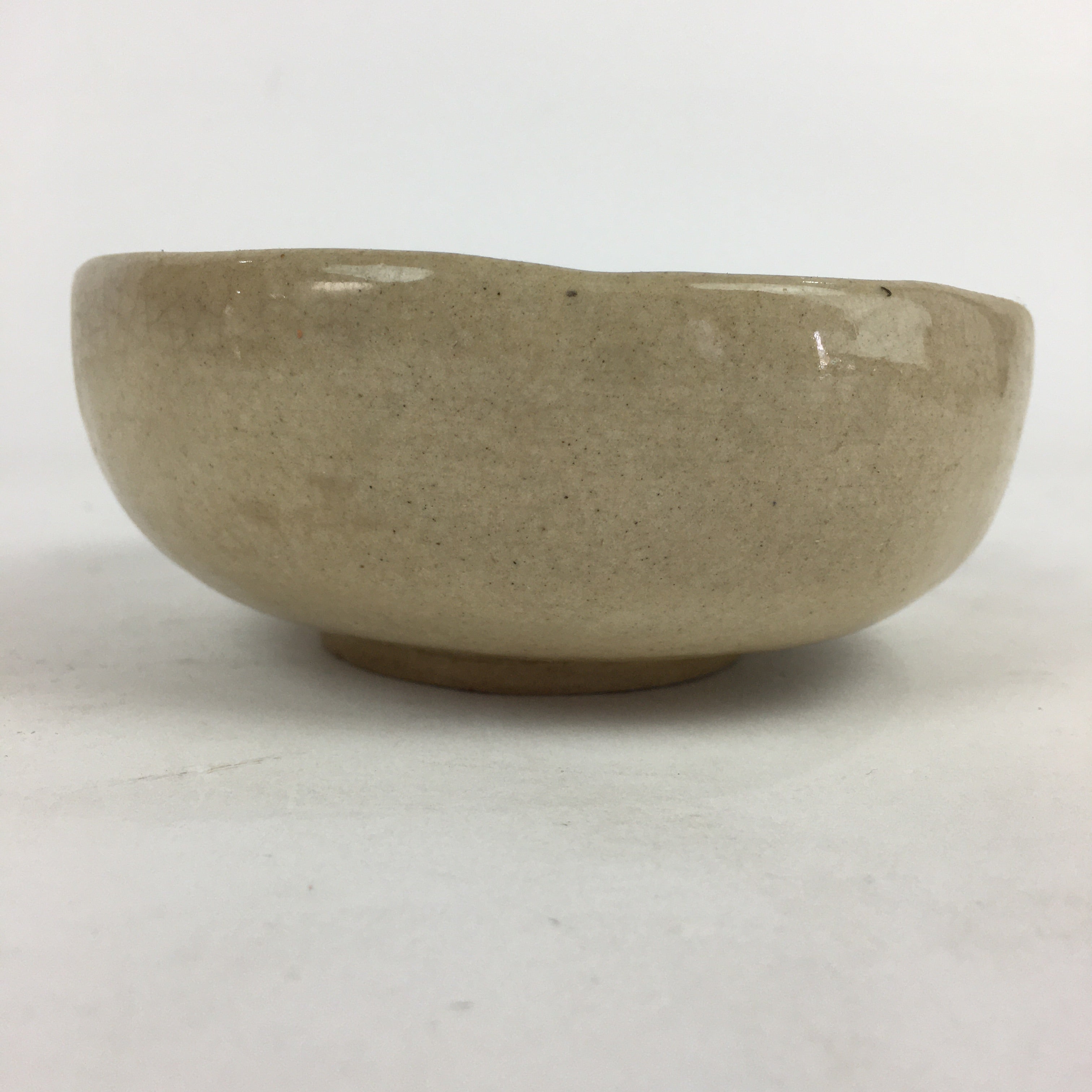 Japanese Ceramic Small Bowl Vtg Pottery Yakimono Kobachi Beige PP909