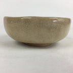 Japanese Ceramic Small Bowl Vtg Pottery Yakimono Kobachi Beige PP909