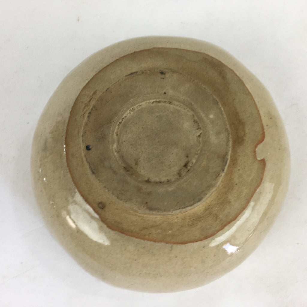 Japanese Ceramic Small Bowl Vtg Pottery Yakimono Kobachi Beige PP909