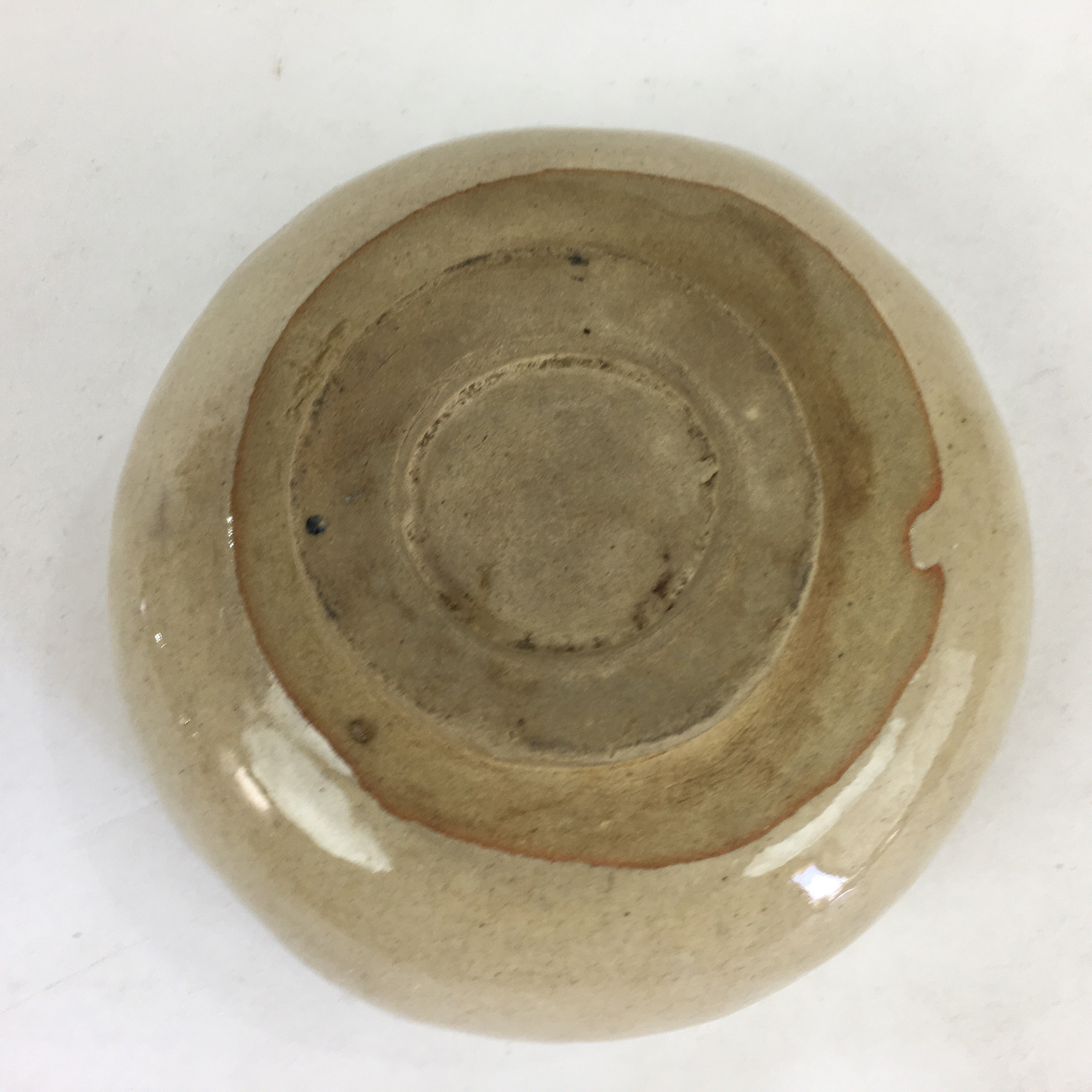 Japanese Ceramic Small Bowl Vtg Pottery Yakimono Kobachi Beige PP909
