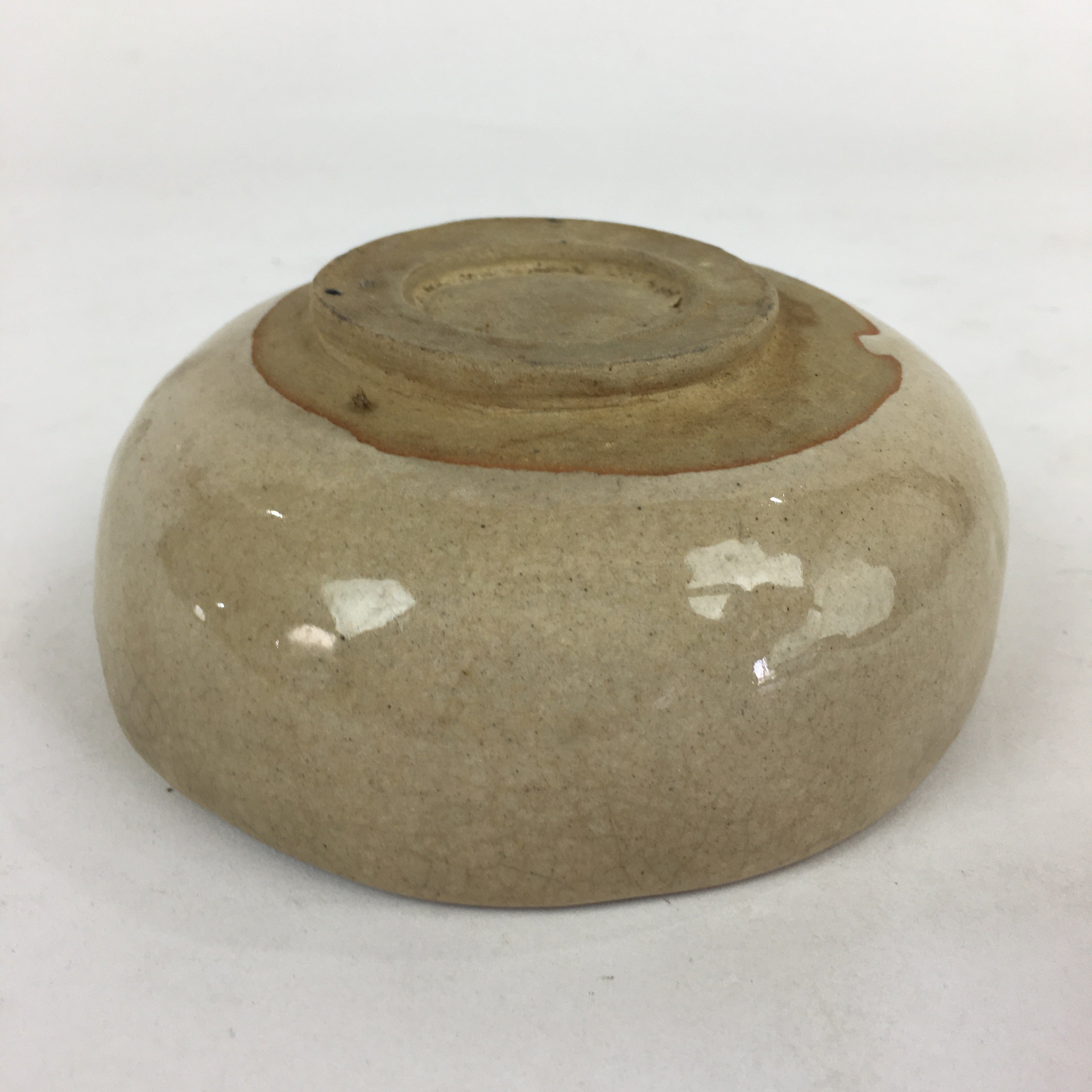 Japanese Ceramic Small Bowl Vtg Pottery Yakimono Kobachi Beige PP909