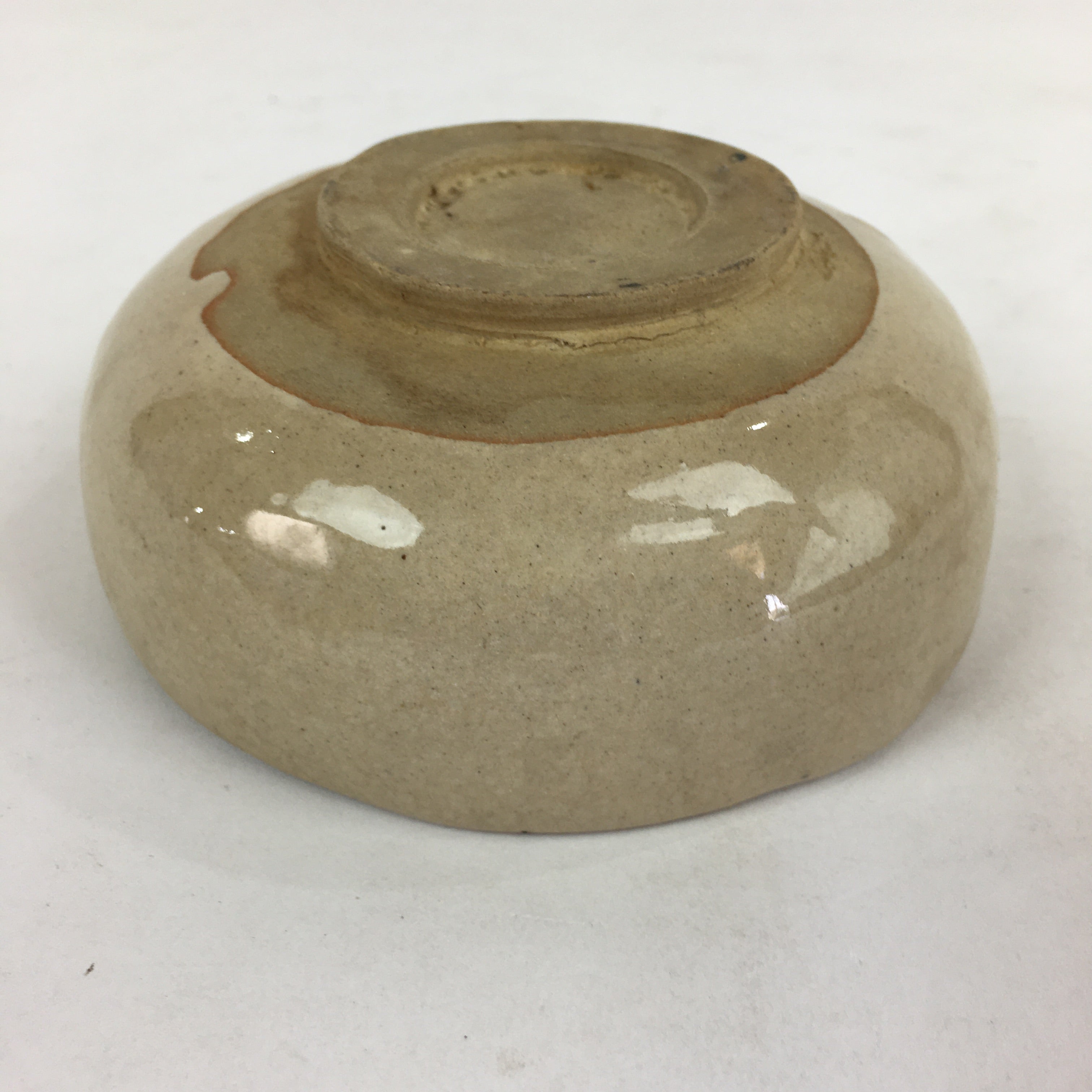 Japanese Ceramic Small Bowl Vtg Pottery Yakimono Kobachi Beige PP909