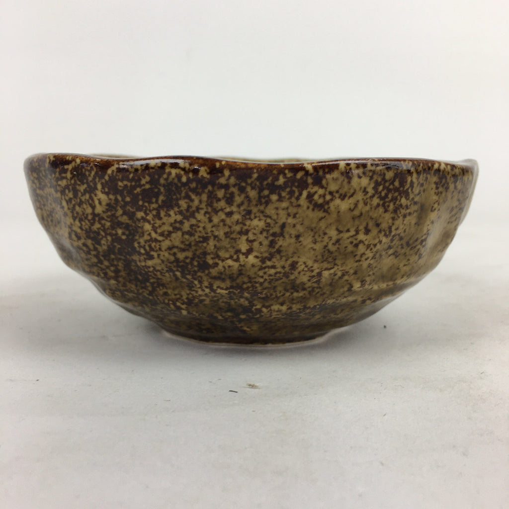Japanese Ceramic Small Bowl Vtg Pottery Yakimono Kobachi Brown PP908