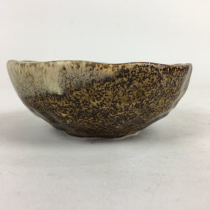 Japanese Ceramic Small Bowl Vtg Pottery Yakimono Kobachi Brown PP908