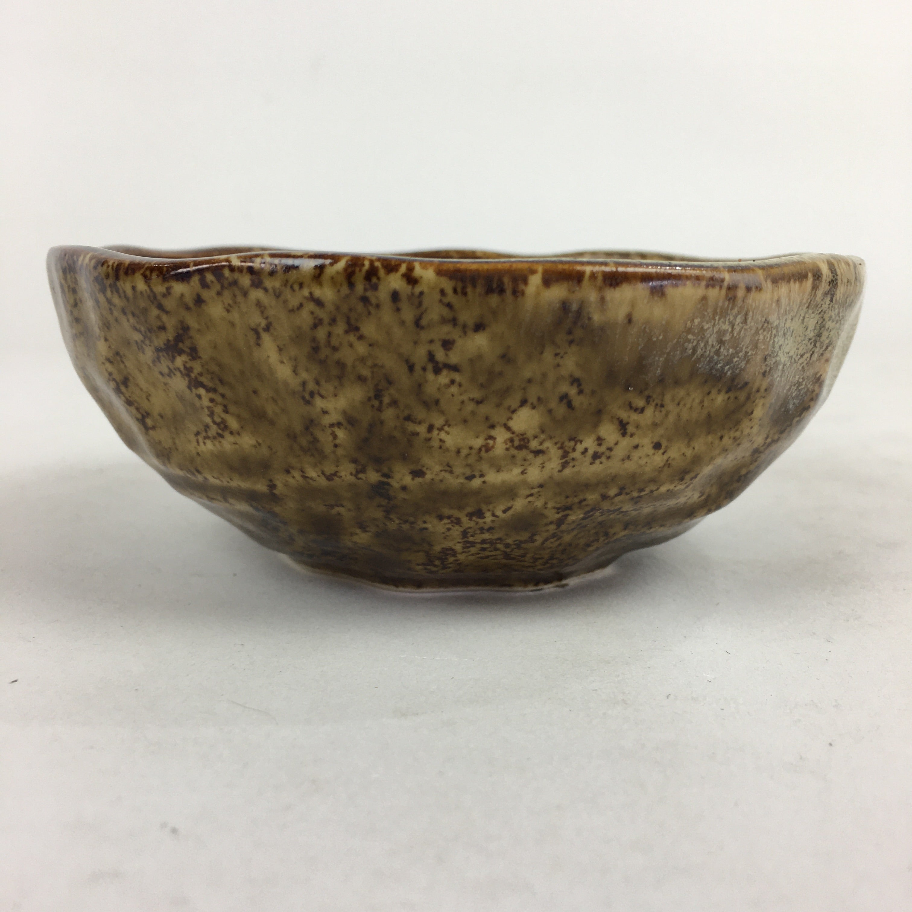 Japanese Ceramic Small Bowl Vtg Pottery Yakimono Kobachi Brown PP908