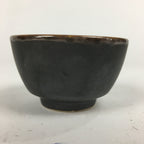 Japanese Ceramic Small Cup Vtg Pottery Yunomi Guinomi Sencha Sake Black TC273