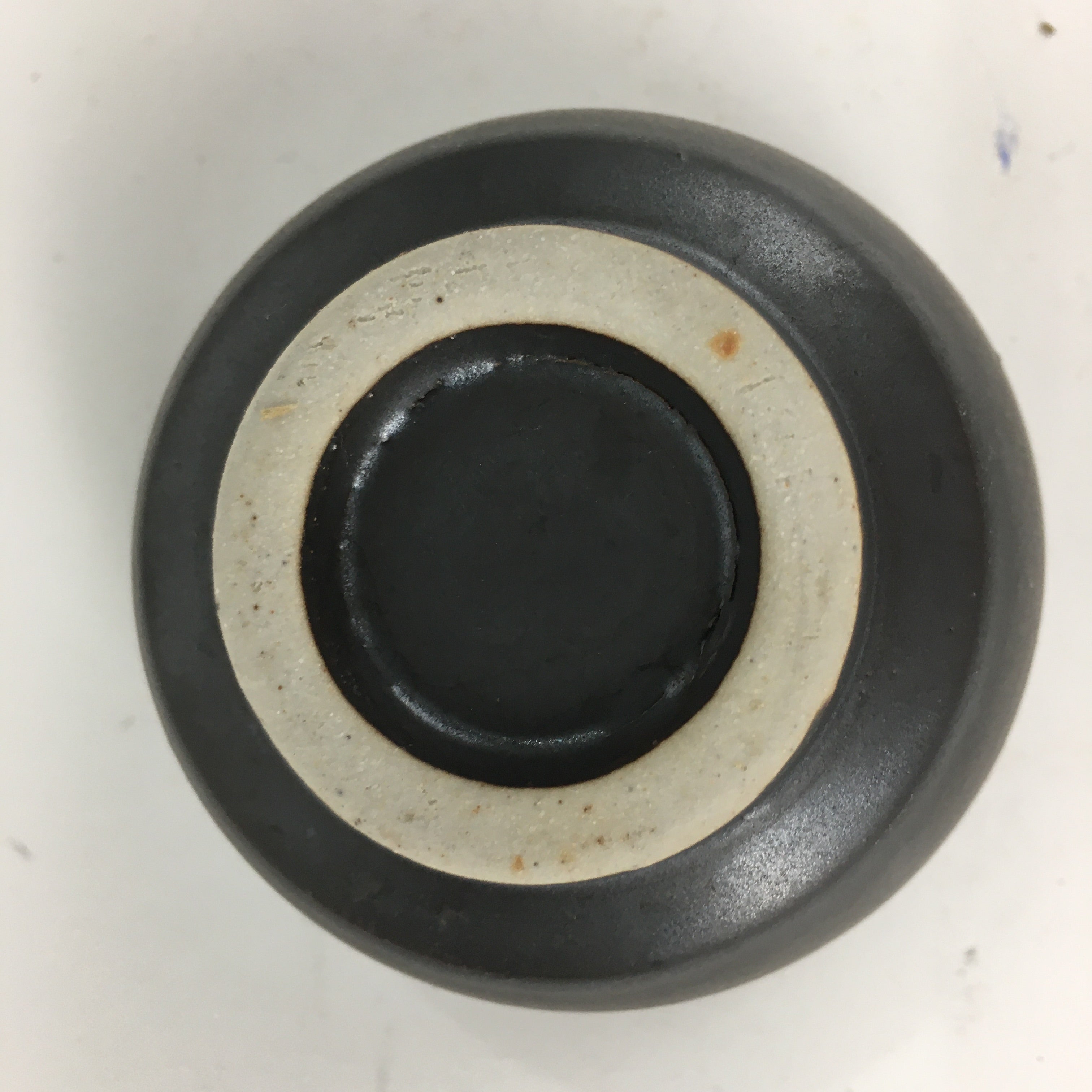 Japanese Ceramic Small Cup Vtg Pottery Yunomi Guinomi Sencha Sake Black TC273