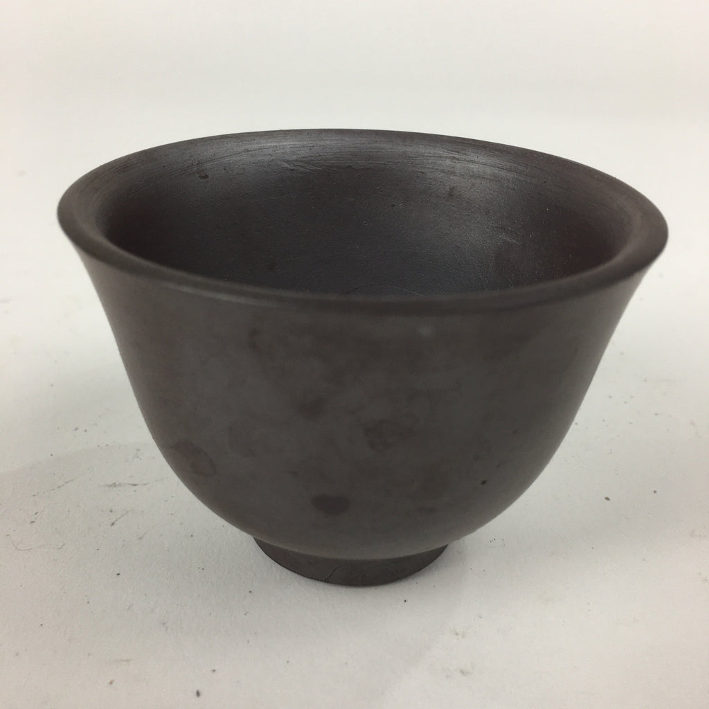Japanese Ceramic Small Cup Vtg Pottery Yunomi Guinomi Sencha Sake Brown TC274