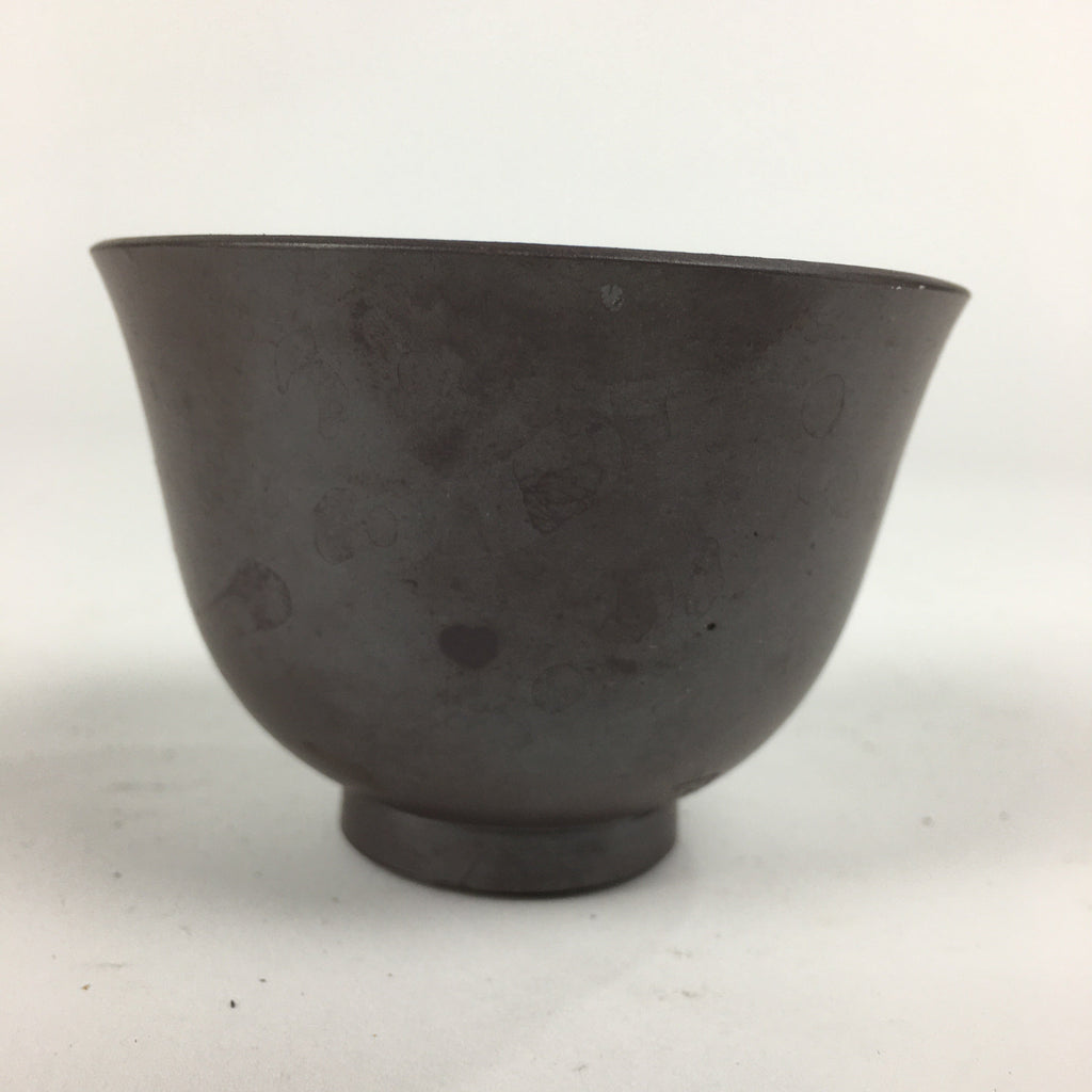 Japanese Ceramic Small Cup Vtg Pottery Yunomi Guinomi Sencha Sake Brown TC274