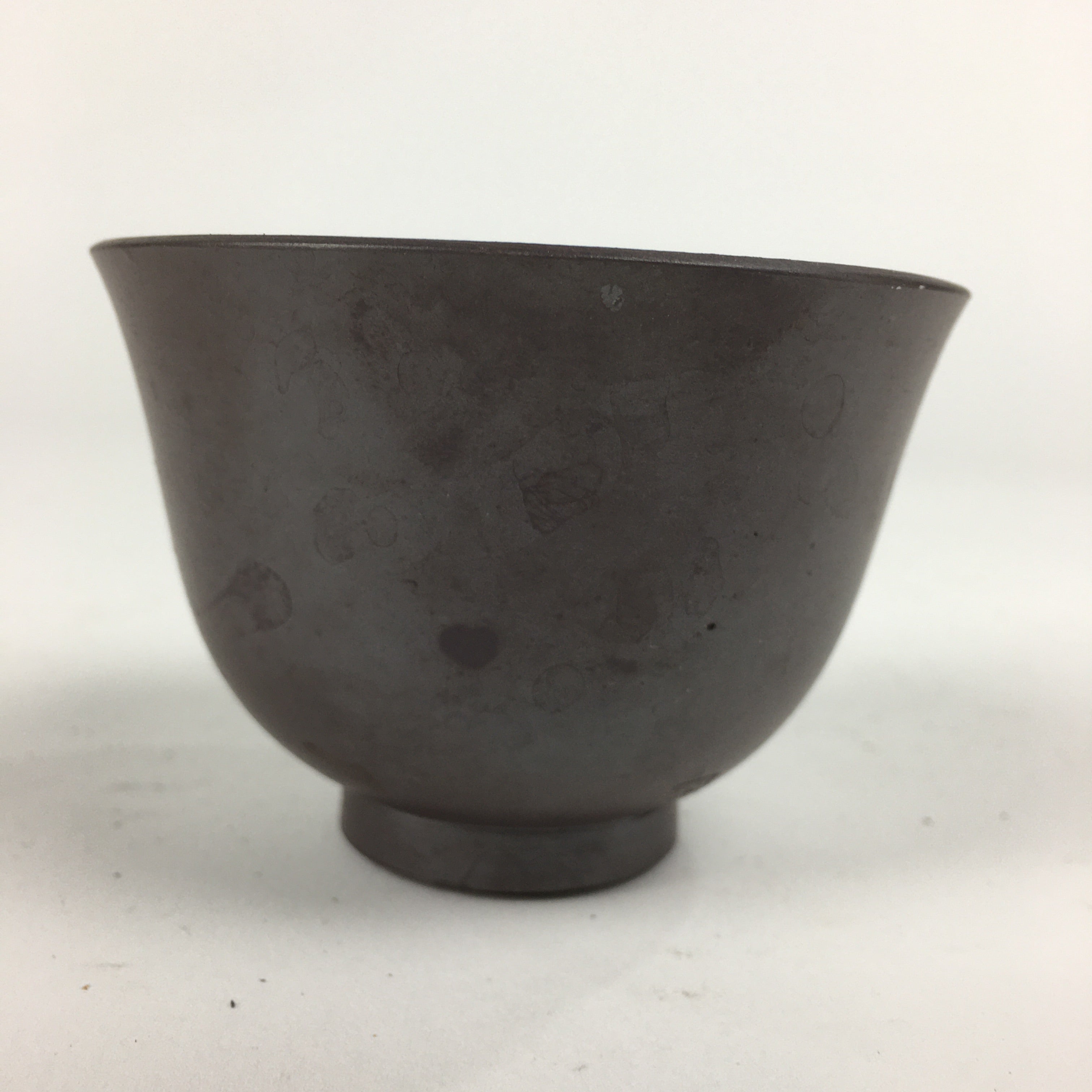 Japanese Ceramic Small Cup Vtg Pottery Yunomi Guinomi Sencha Sake Brown TC274