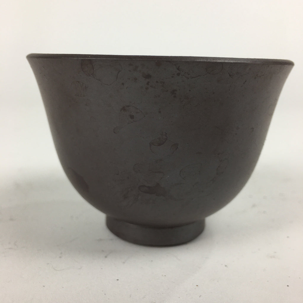 Japanese Ceramic Small Cup Vtg Pottery Yunomi Guinomi Sencha Sake Brown TC274