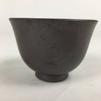 Japanese Ceramic Small Cup Vtg Pottery Yunomi Guinomi Sencha Sake Brown TC274