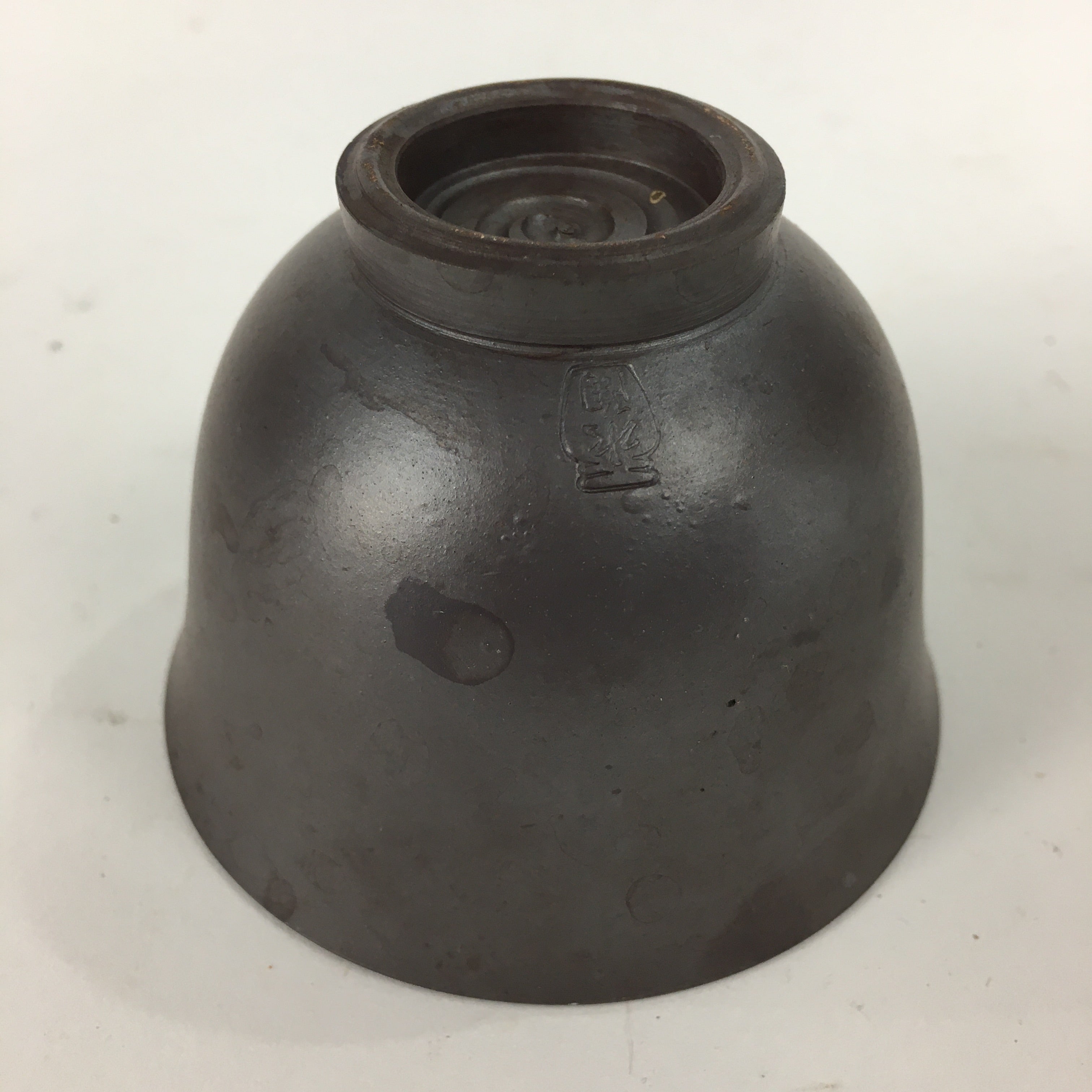 Japanese Ceramic Small Cup Vtg Pottery Yunomi Guinomi Sencha Sake Brown TC274