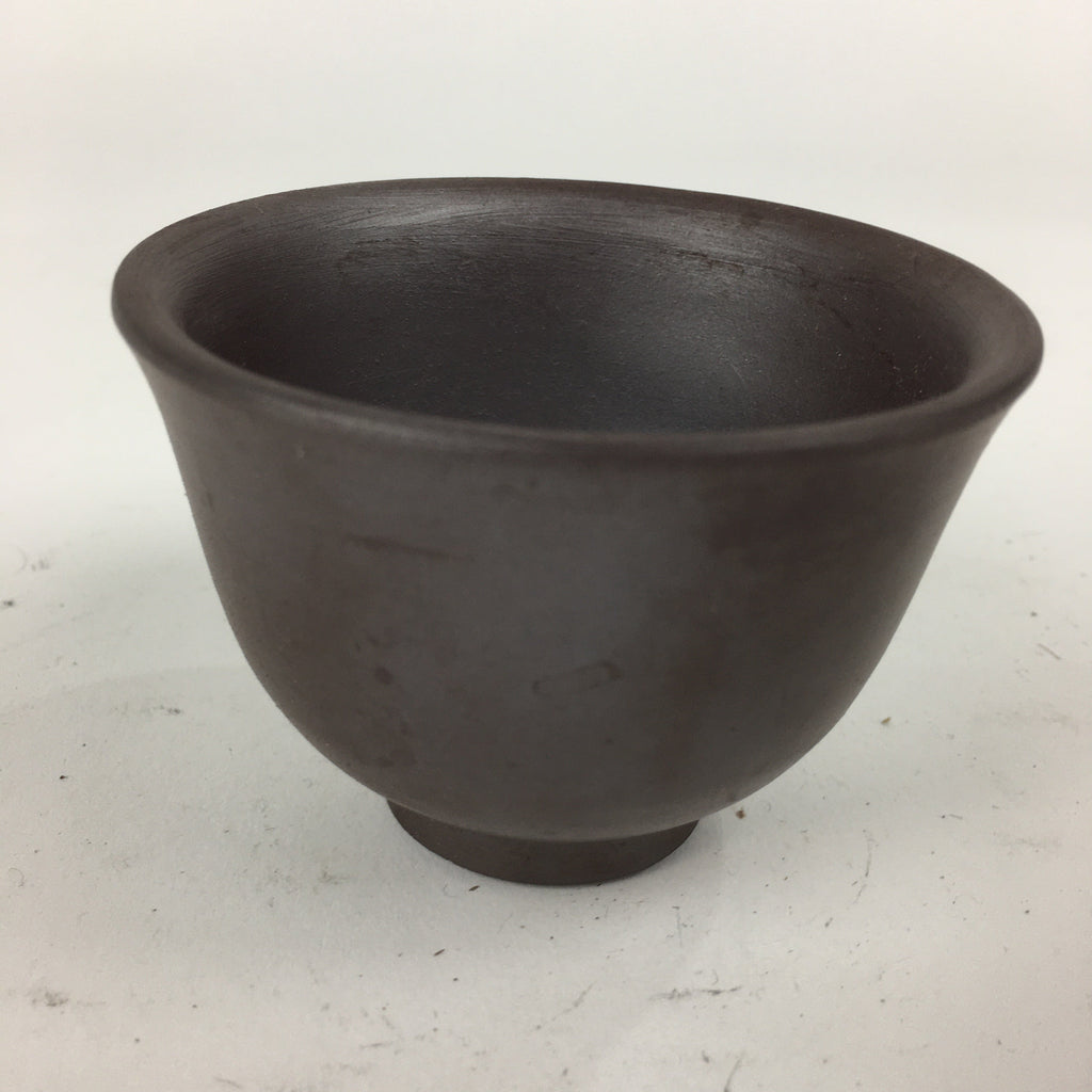 Japanese Ceramic Small Cup Vtg Pottery Yunomi Guinomi Sencha Sake Brown TC275