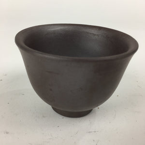 Japanese Ceramic Small Cup Vtg Pottery Yunomi Guinomi Sencha Sake Brown TC275