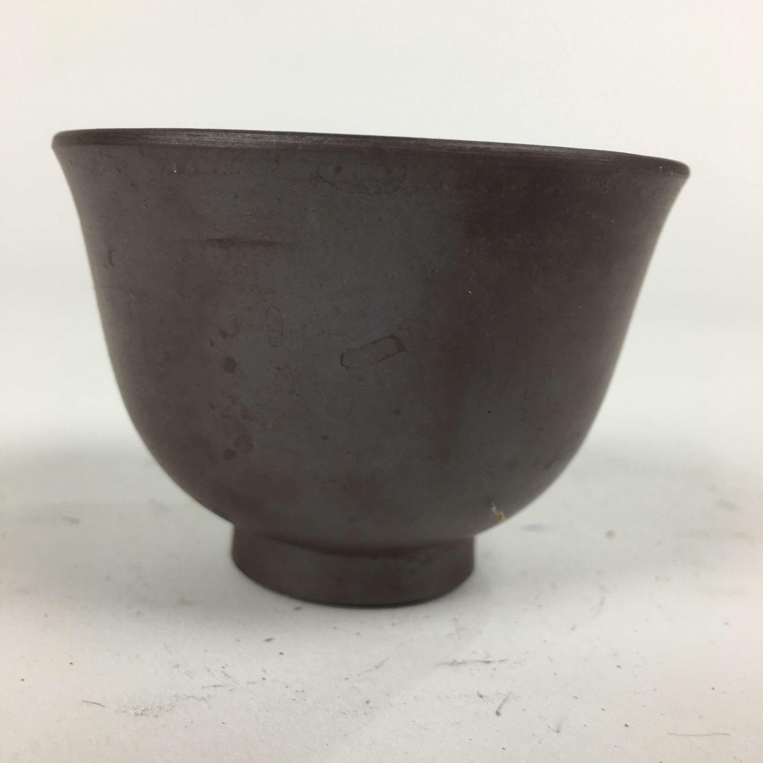 Japanese Ceramic Small Cup Vtg Pottery Yunomi Guinomi Sencha Sake Brown TC275