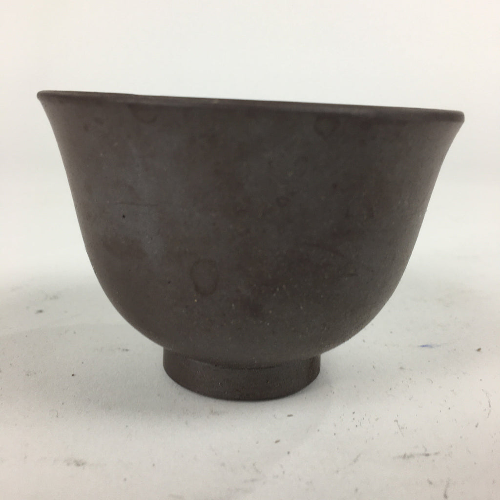 Japanese Ceramic Small Cup Vtg Pottery Yunomi Guinomi Sencha Sake Brown TC275