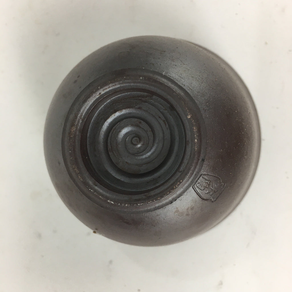 Japanese Ceramic Small Cup Vtg Pottery Yunomi Guinomi Sencha Sake Brown TC275