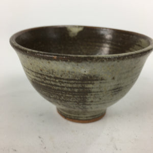 Japanese Ceramic Small Cup Vtg Pottery Yunomi Guinomi Sencha Sake Brown TC276