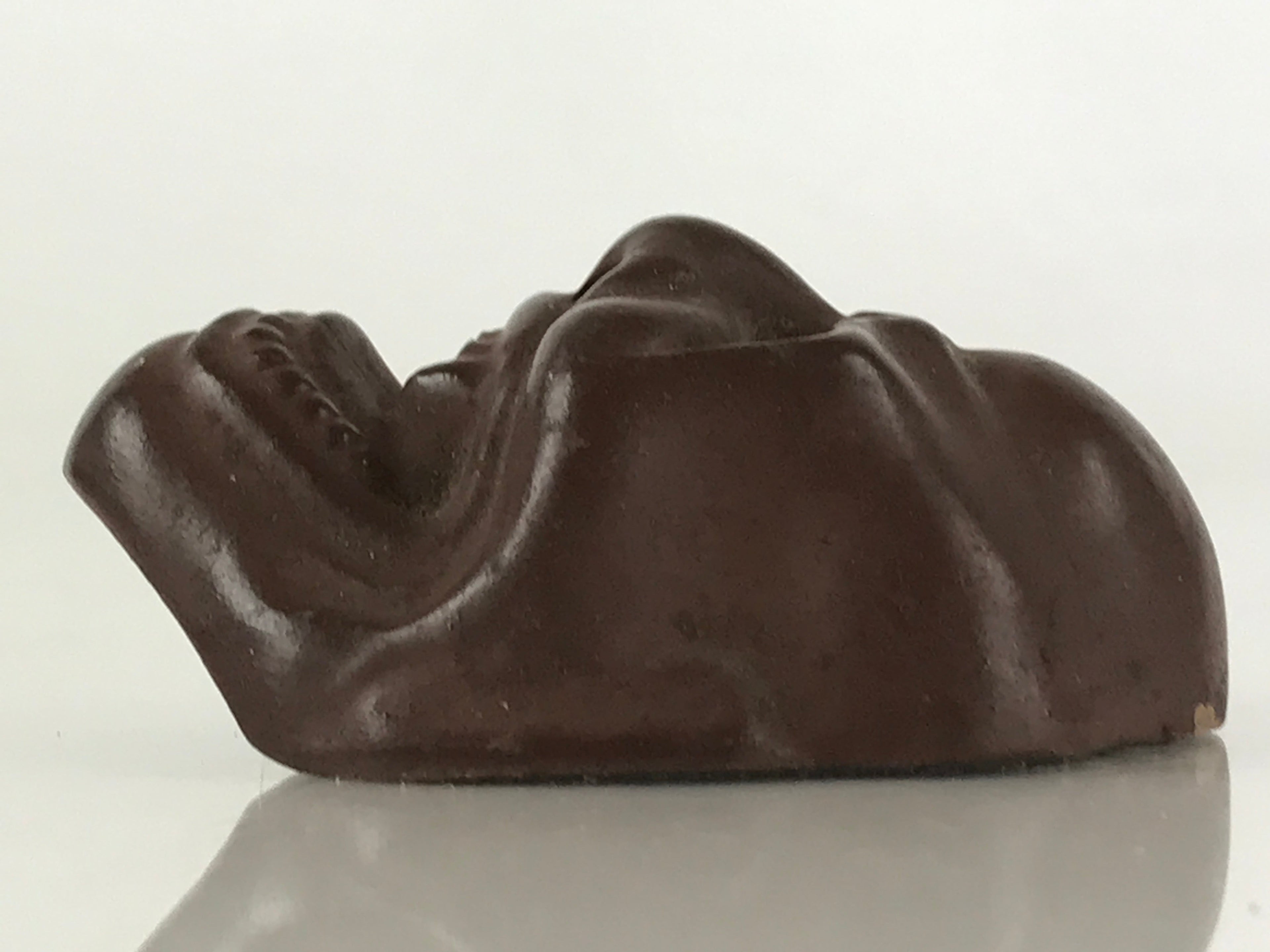 Japanese Ceramic Small Face Mask Vtg Pottery Yakimono Demon Face KF581