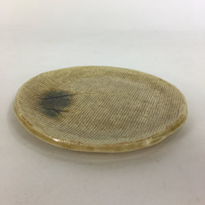 Japanese Ceramic Small Plate Kiseto ware Kozara Vtg Round Pottery Yellow PP582