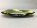 Japanese Ceramic Small Plate Kozara Oribe ware Vtg Square Pottery PP38