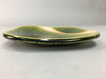 Japanese Ceramic Small Plate Kozara Oribe ware Vtg Square Pottery PP38