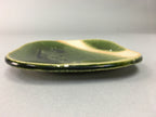 Japanese Ceramic Small Plate Kozara Oribe ware Vtg Square Pottery PP39