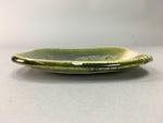 Japanese Ceramic Small Plate Kozara Oribe ware Vtg Square Pottery PP41