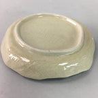 Japanese Ceramic Small Plate Kozara Vtg Round Pottery Orange Green Brown PT874