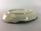Japanese Ceramic Small Plate Kozara Vtg Round Pottery Orange Green Brown PT874