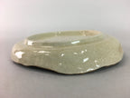 Japanese Ceramic Small Plate Kozara Vtg Round Pottery Orange Green Brown PT874