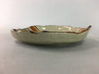 Japanese Ceramic Small Plate Kozara Vtg Round Pottery Orange Green Brown PT875