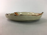 Japanese Ceramic Small Plate Kozara Vtg Round Pottery Orange Green Brown PT875