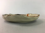Japanese Ceramic Small Plate Kozara Vtg Round Pottery Orange Green Brown PT875
