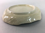 Japanese Ceramic Small Plate Kozara Vtg Round Pottery Orange Green Brown PT875