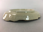 Japanese Ceramic Small Plate Kozara Vtg Round Pottery Orange Green Brown PT876