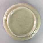 Japanese Ceramic Small Plate Kozara Vtg Round Pottery Orange Green Brown PT876