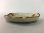 Japanese Ceramic Small Plate Kozara Vtg Round Pottery Orange Green Brown PT877