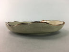 Japanese Ceramic Small Plate Kozara Vtg Round Pottery Orange Green Brown PT877