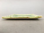 Japanese Ceramic Small Plate Kozara Vtg Square Green Plum Blossom Pottery PP439