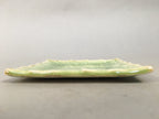 Japanese Ceramic Small Plate Kozara Vtg Square Green Plum Blossom Pottery PP441