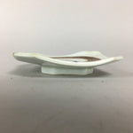 Japanese Ceramic Small Plate Kozara Vtg Square Pottery White Brown PP463