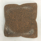 Japanese Ceramic Small Plate Kozara Vtg Square Shape Pottery Brown White PP604