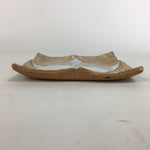 Japanese Ceramic Small Plate Kozara Vtg Square Shape Pottery Brown White PP609