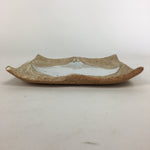 Japanese Ceramic Small Plate Kozara Vtg Square Shape Pottery Brown White PP610