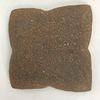 Japanese Ceramic Small Plate Kozara Vtg Square Shape Pottery Brown White PP611
